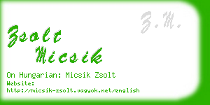 zsolt micsik business card